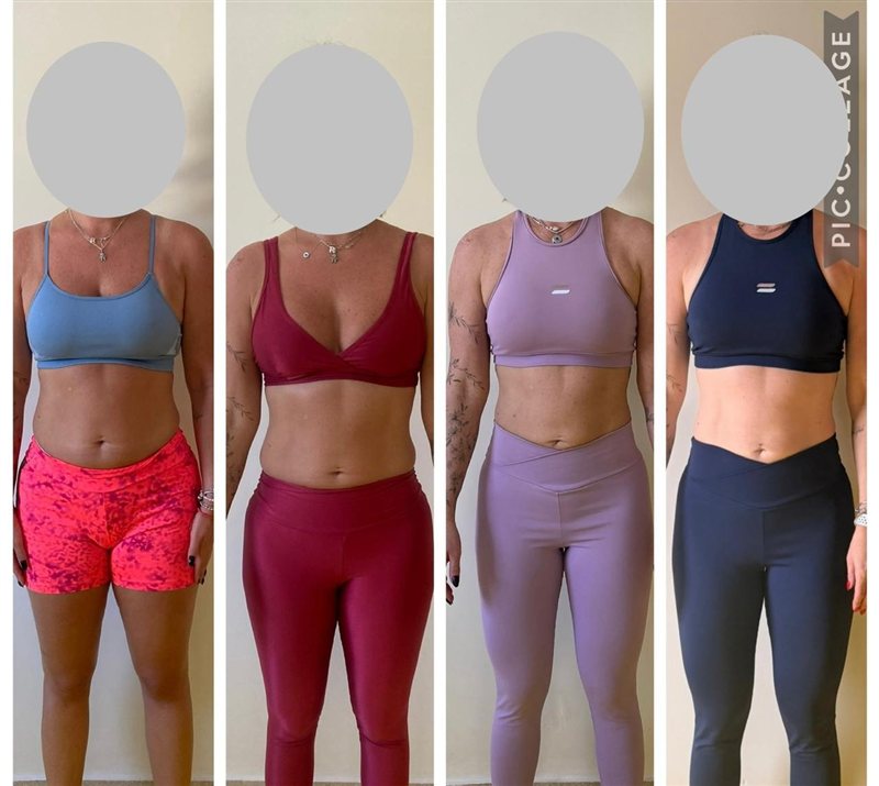 Evolução do corpo ao longo do tempo de uma aluna do Método LPF com Camila Vencato